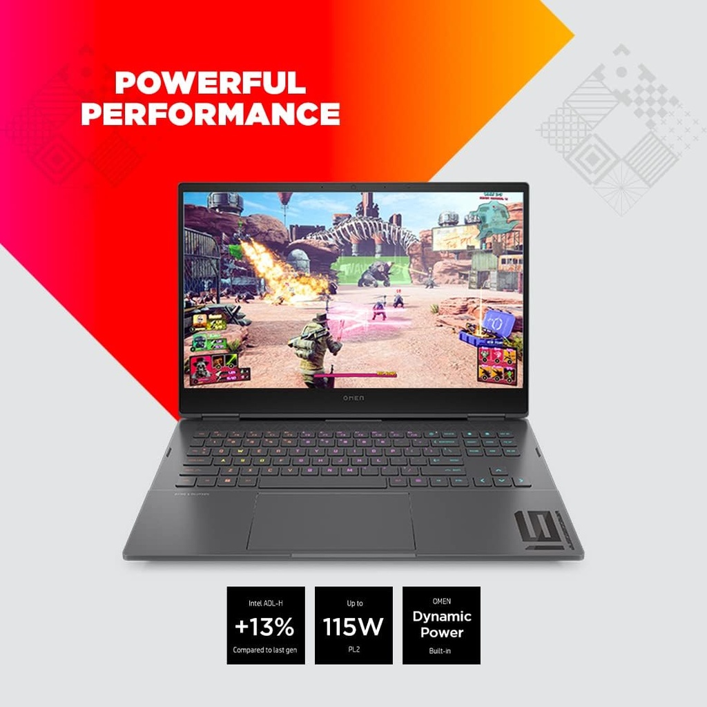 CTO Ordinateur portable de jeu Hp Omen 16T-U000 core i9 13900H 13e génération 32 Go DDR5 Ram 1 To Nvme RTX 4070 8 Go DED VGA 16 pouces 240 Hz 2,5 K Écran Oled - Noir A5NQ9U8R