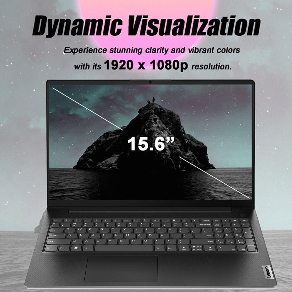 Tout nouvel ordinateur portable Lenovo v15 core i5 13420H 13e génération 8 Go DDR5 Ram 512 Go Nvme 15,6 pouces FHD écran-noir