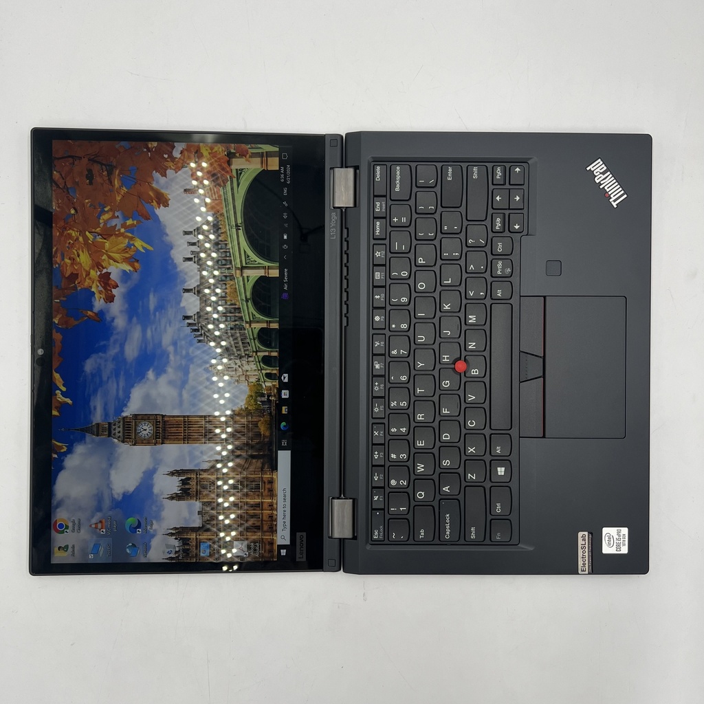 Ordinateur portable d'occasion Lenovo ThinkPad L13 Yoga Core i5 10310U 10e génération 16 Go DDR4 RAM 256 Go Nvme UHD VGA 13,3 pouces FHD Touch FLIP 360* Écran Noir Détection de visage, Slim