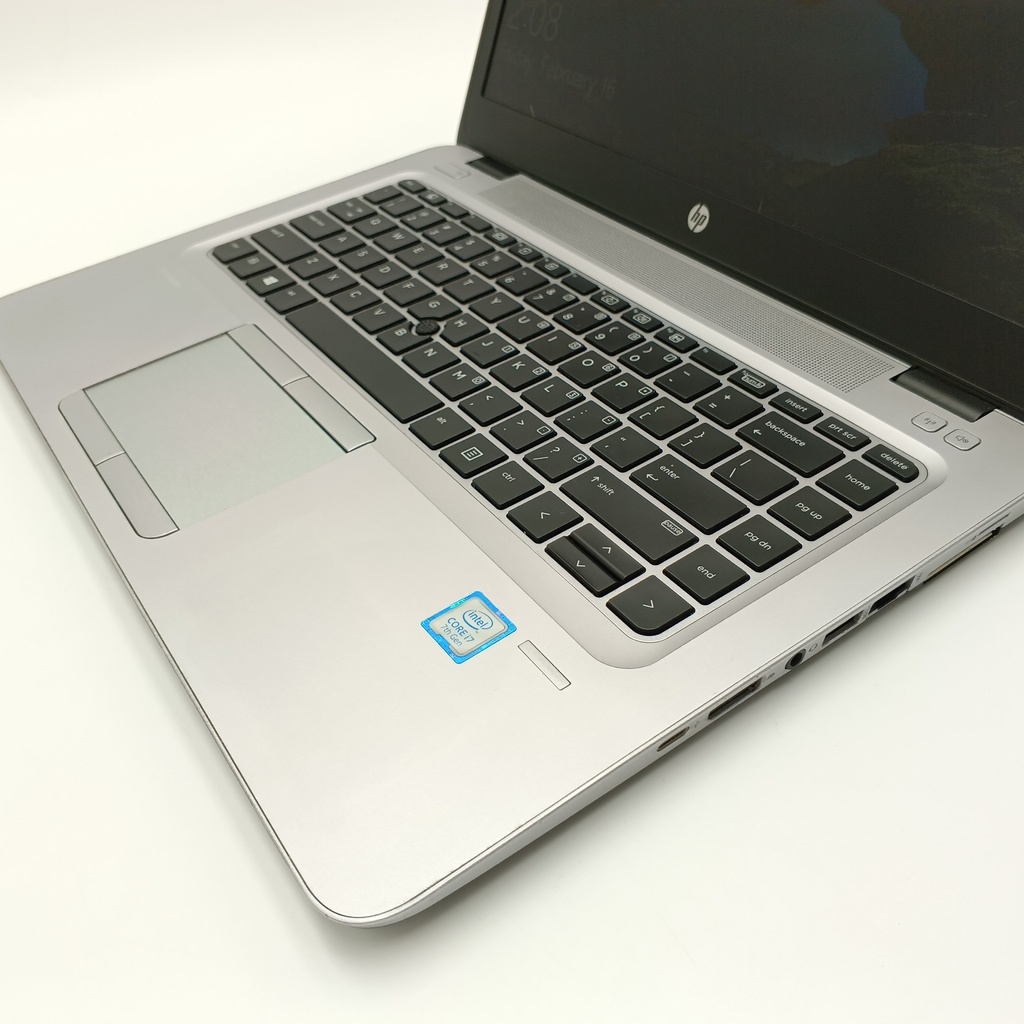 Ordinateur portable d'occasion HP EliteBook 840 G4 Core i7 7500U 7ème génération 8 Go de RAM DDR4 256 Go Nvme Intel HD 620 VGA partagé écran FHD 14 pouces - Argent