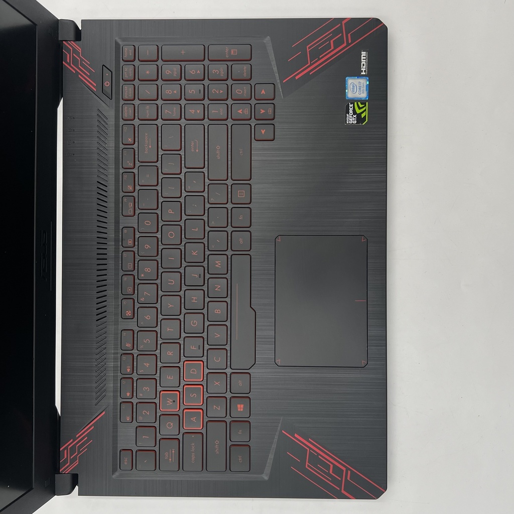 Ordinateur portable d'occasion Gaming Asus TUF FX80GD Core i7 8750H 8Th Gen 16 Go DDR4 RAM 128 Go NVME 1 To HDD NIVIDIA GTX 1050 4 Go Ded VGA 15,6 pouces FHD 60 Hz Écran