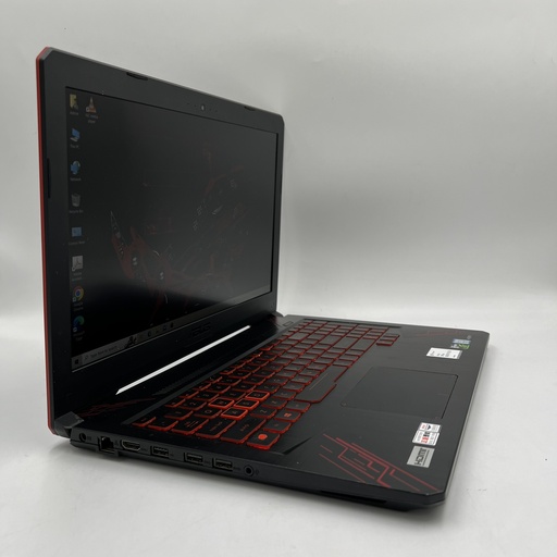 Ordinateur portable de jeu d'occasion Asus Tuf FX504GE Core i7 8750H 8ème génération 16 Go DDR4 RAM 128 Go SSD Nvme + 1 To HDD GTX 1050TI 4 Go Ded VGA UHD 630 Écran 15,6 pouces - Noir