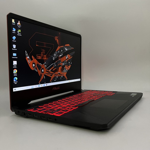 Ordinateur portable de jeu d'occasion Asus Tuf FX505GE Core i7 8750H 8ème génération 16 Go DDR4 RAM 256 Go SSD Nvme + 1 To HDD GTX 1050TI 4 Go Ded VGA UHD 630 Écran 15,6 pouces - Noir