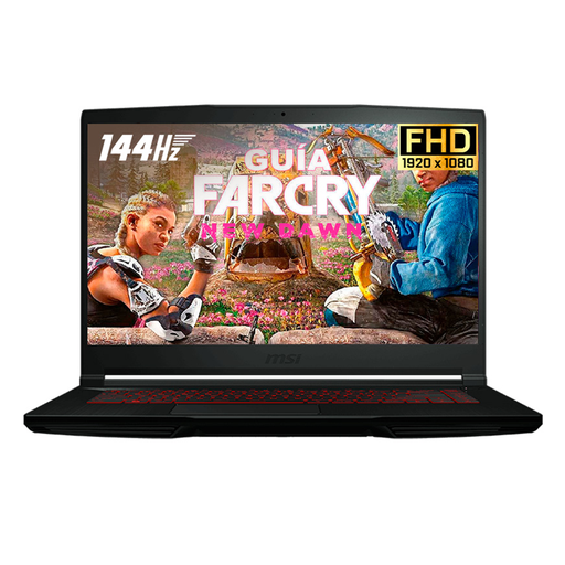 Tout nouvel ordinateur portable de jeu MSI GF63 Core i5 12450H 12e génération 8 Go DDR4 Ram 1 To Nvme RTX 2050 6 Go Ded VGA 15,6 pouces FHD 144 Hz Écran Noir Bklt Win11 -1 an de garantie 12UCX-898US